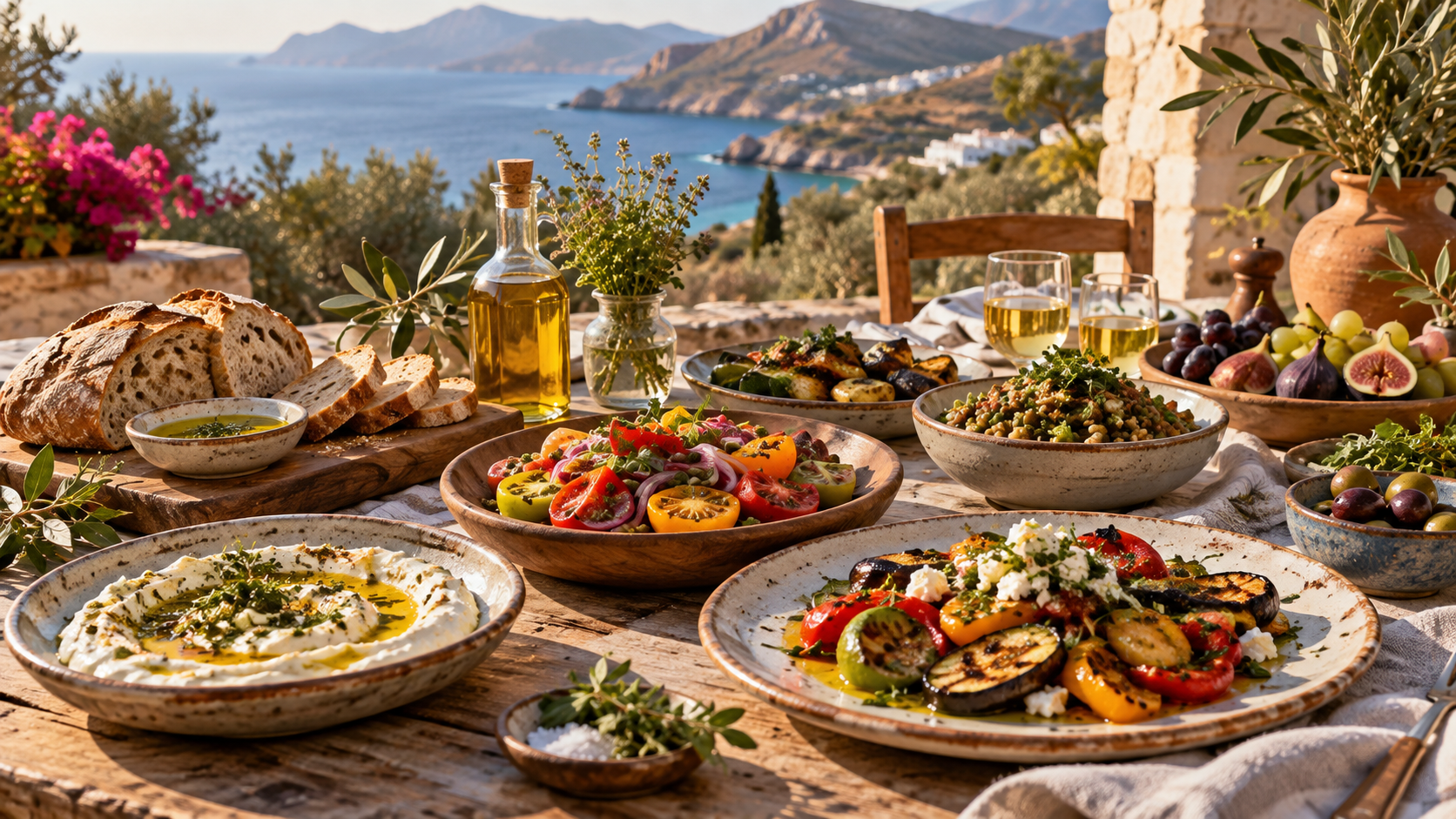 Concept imagery for mediterranean nutrition