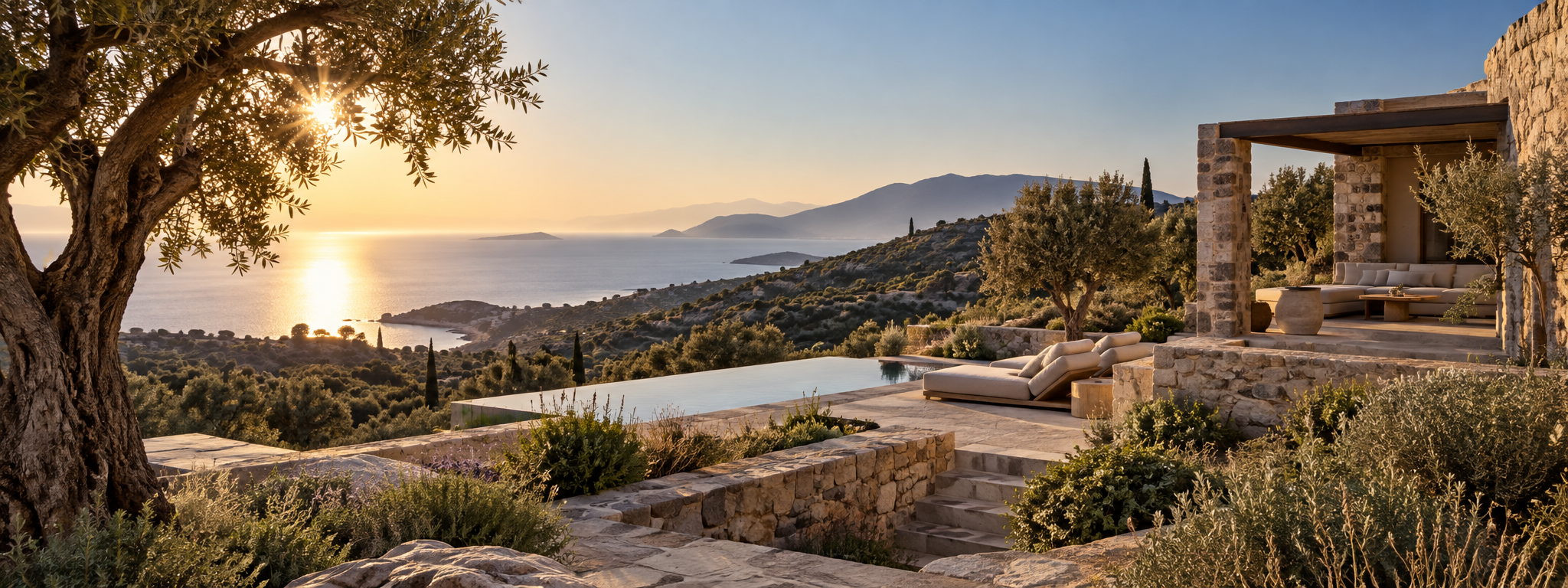 Concept illustration of Mediterranean hospitality